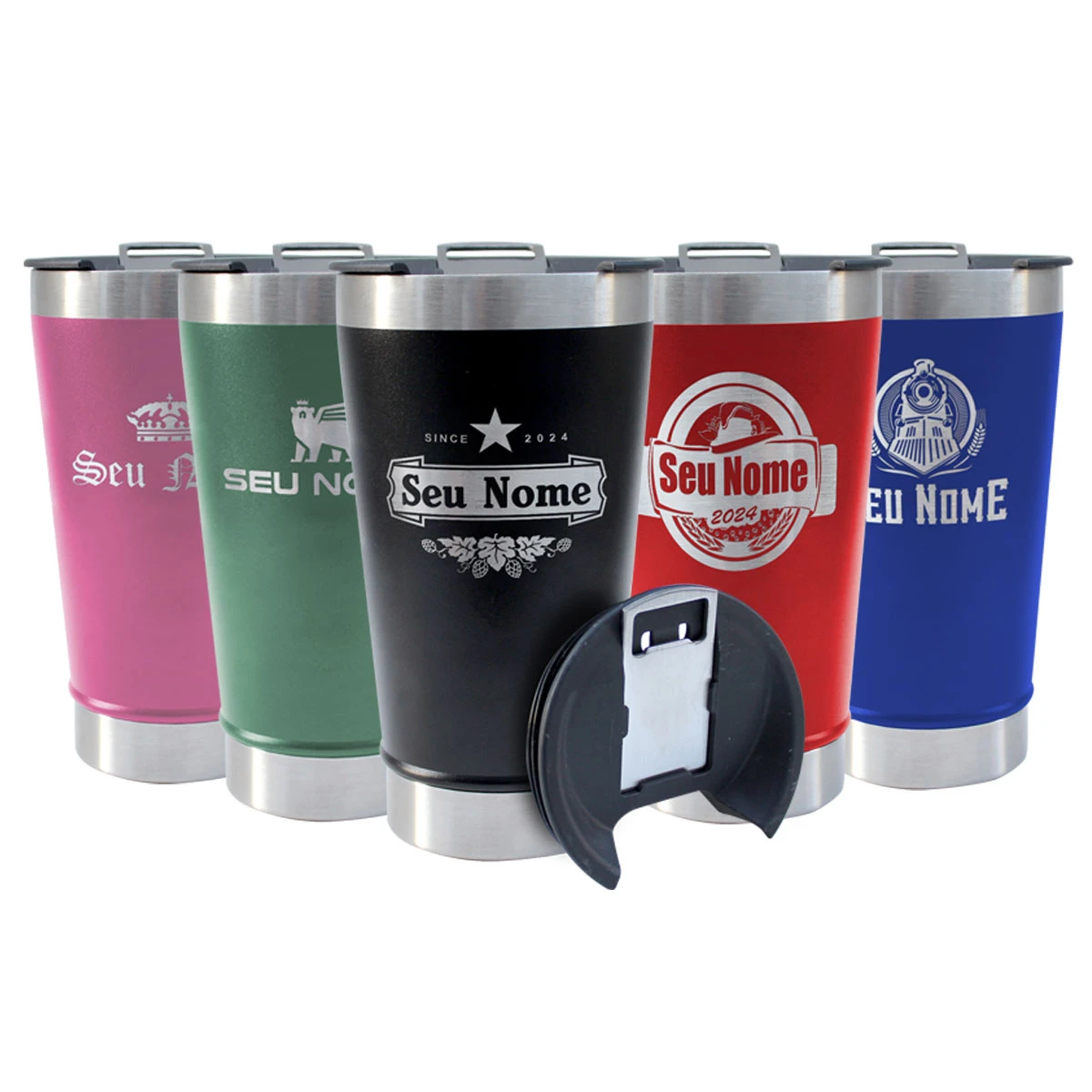 Copo térmico personalizado com nome na Casa Verde