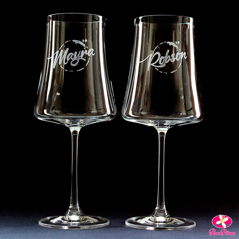 Taça de vinho personalizada com nome em São Paulo